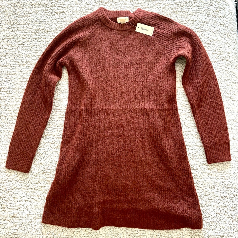 Up West cozy sweater dress. Never won, tags still attached.